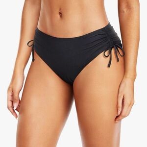 Daci Women’s Bikini Bottoms Black Adjustable Side Tie Cheeky NWOT Size M